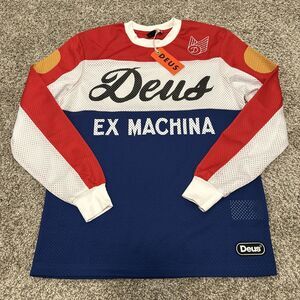 Deus Ex Machina Saber Long Sleeve Tri-Color Moto Jersey Men’s Size Small New